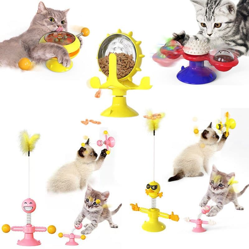 image-Meow Planet Spinning Cat Toy - Green Rotating Scratcher (65 characters)
