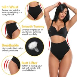 image-Slimming Butt Lifter Pants Women Seamless Underwear Black XXXL