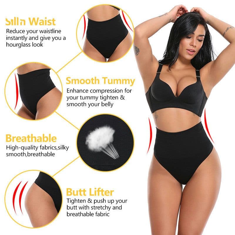 image-Slimming Butt Lifter Pants Women Seamless Underwear Black XXXL