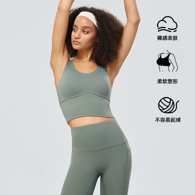 image-LULU UKEAN Sports Bra XL Gray Blue 3/4 Cup