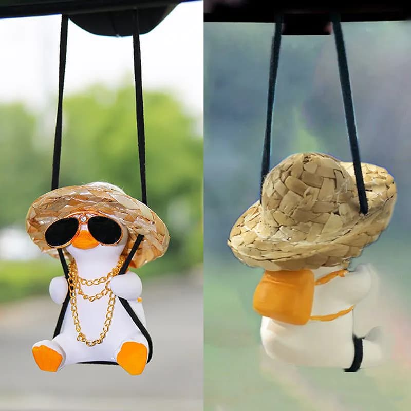 image-Swing Duck Car Pendant Aroma Diffuser