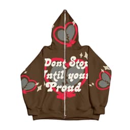 image-Zhongshan Millennium Y2K Hoodie - Yellow XXL Gothic Print Zipper