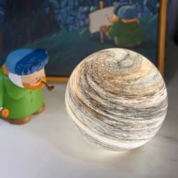 image-Shigeichi Planet Table Lamp - Blue Black Glass LED