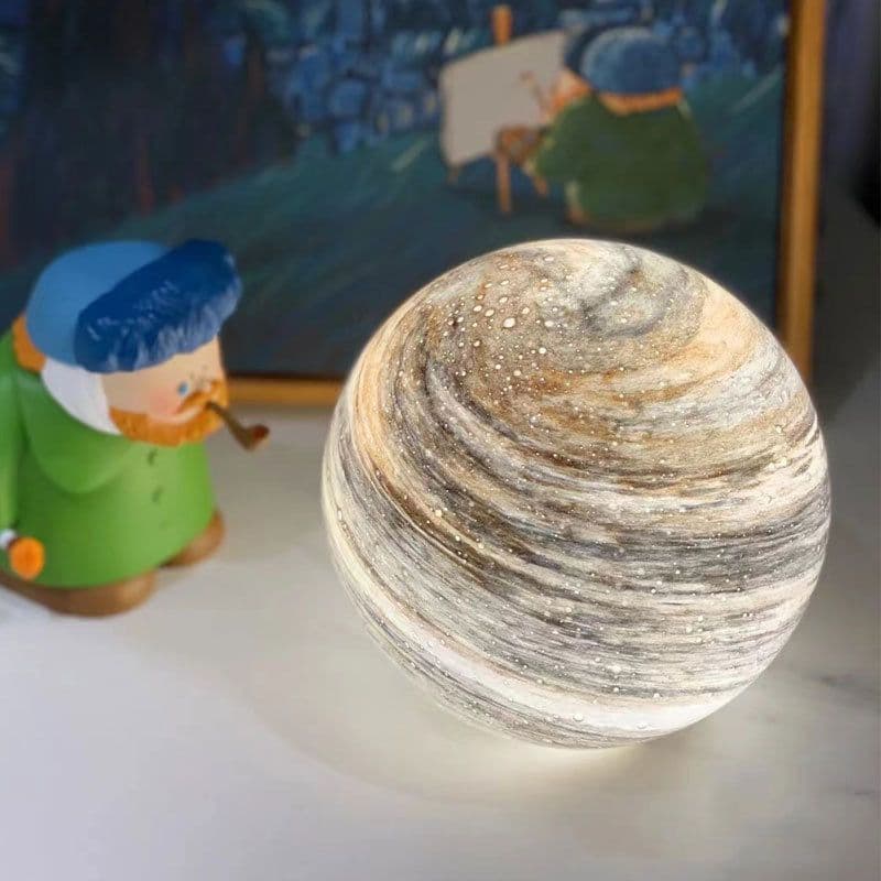 image-Shigeichi Planet Table Lamp - Blue Black Glass LED