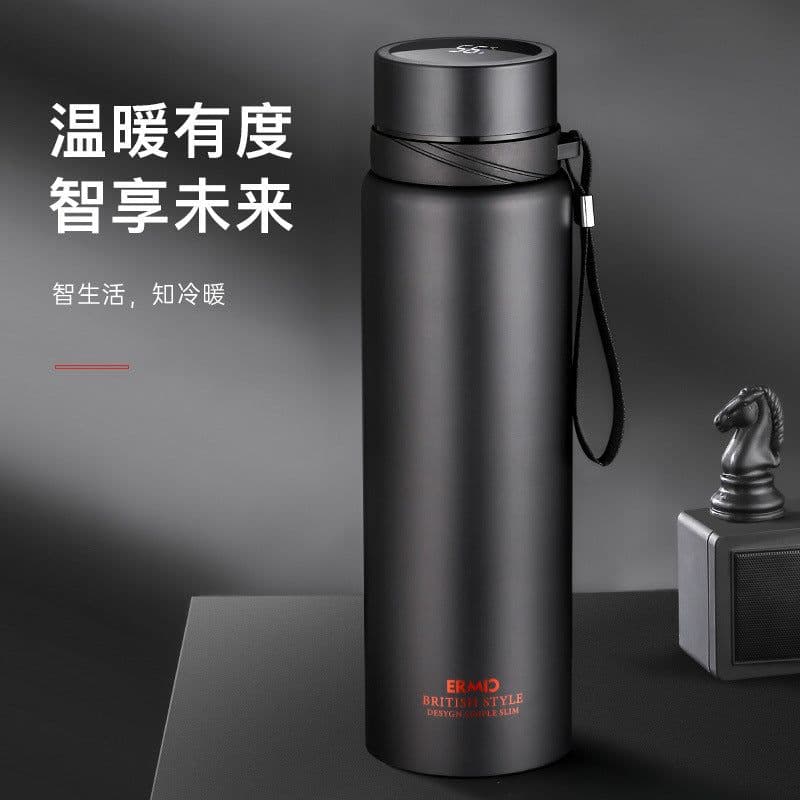 image-Smart Stainless Steel Thermos - Temperature Display 304