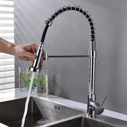 image-Universal Black Kitchen Faucet Rotatable Hot/Cold Sink (55 characters)