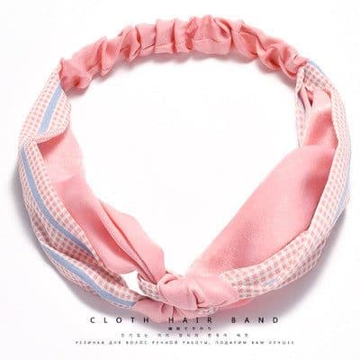 image-Korean spring and summer cross elastic headband chiffon silk headband ladies headband hair accessories sports face wash headwear wholesale