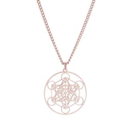 image-Stainless Steel Metatron Angel Necklace - Gold