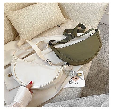 image-Canvas Messenger Bag - Black Student Fashion