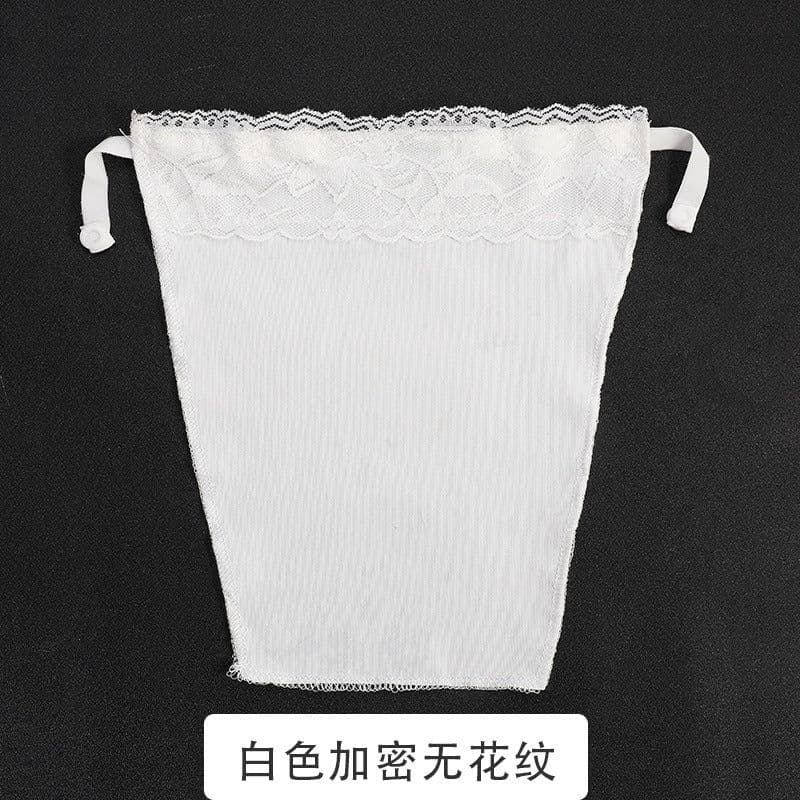 image-Lace Bralette Triangle Cup - White Anti-Light