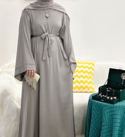 image-Loriya Maroon Dress XXL Long Sleeve Lace Up
