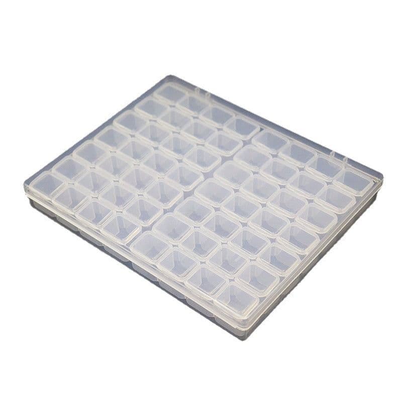 image-Manicure Tools Storage Box - 56 Grid Transparent