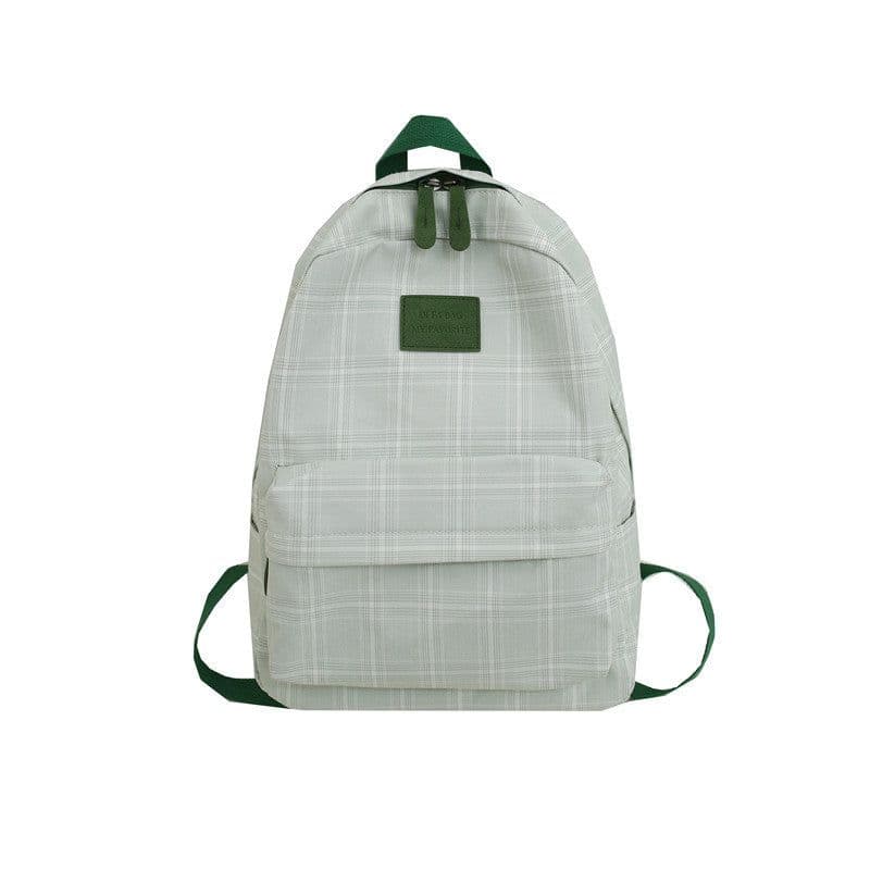 image-2021 autumn plaid rucksack female high school students junior high school students backpack college students simple and cute school bag