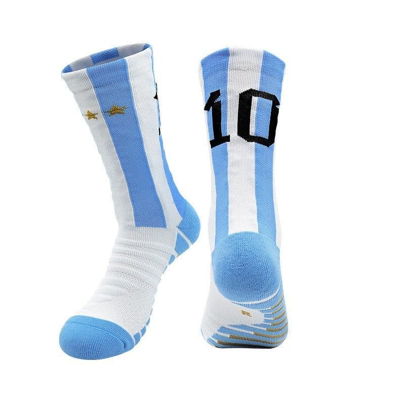 image-Men's Football Socks - Royal Blue, Non-Slip, Nylon Sports (65 characters)