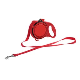 image-Pet Leash with Built-in Water Bottle - Blue ABS 3-in-1