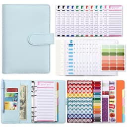 image-Macaron A6 Leather Notebook Budget Planner