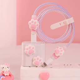 image-Girl's heart is suitable for Apple data cable protective cover ~ 20w mobile phone 11 charger head iphone13 shell ipad12