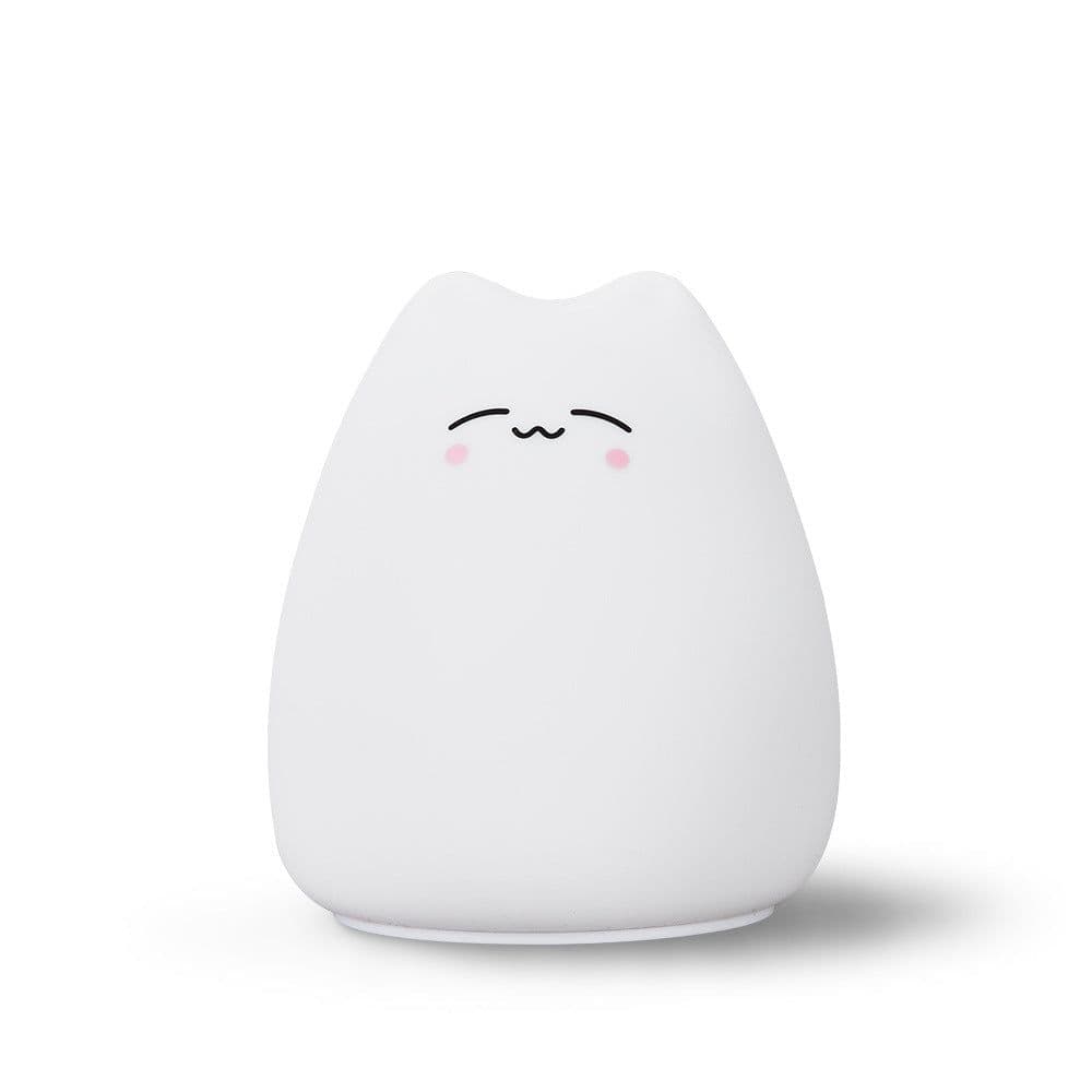 image-Silicone Night Light - Cute Cat Color-Changing, Battery Operated, Student Gift