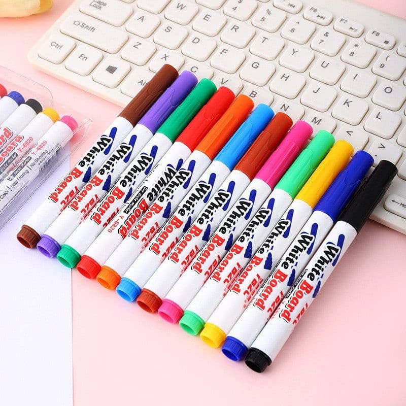 image-Children's water painting colorful floating pen children's magic water floating pen erasable whiteboard pen floating pen wholesale