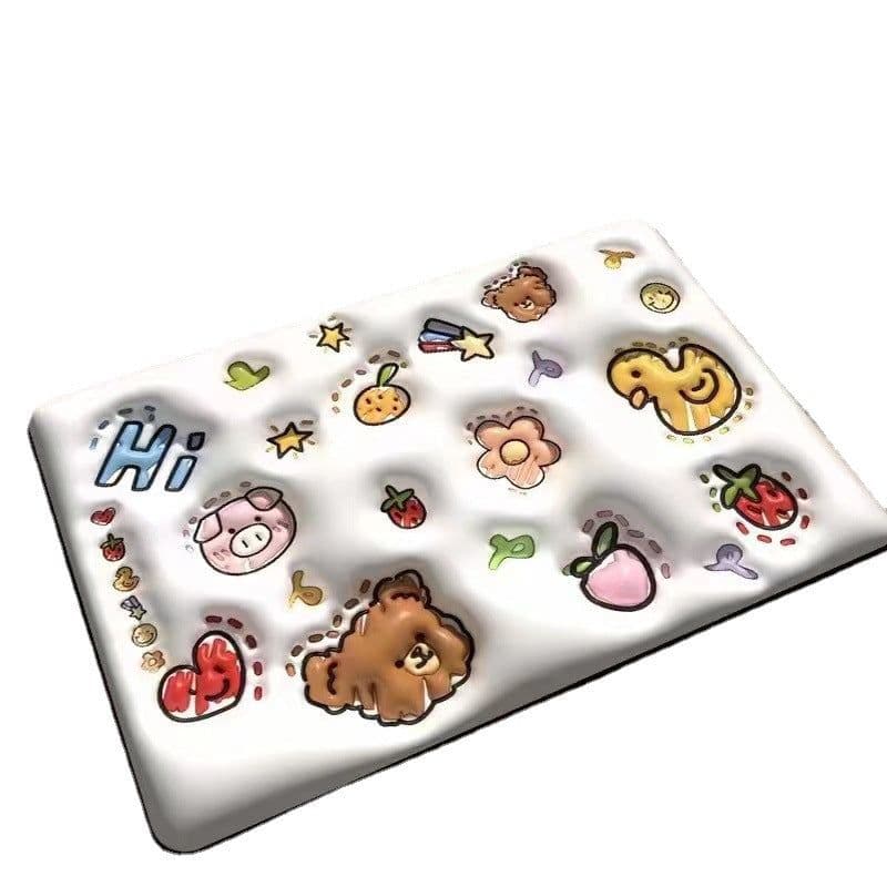 image-Bathroom Mat - Machine Washable Square Non-Slip Pad