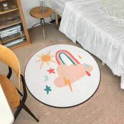 image-In stock Gradient deformed imitation cashmere living room carpet home bedroom full splicing carpet cat internet celebrity cushion