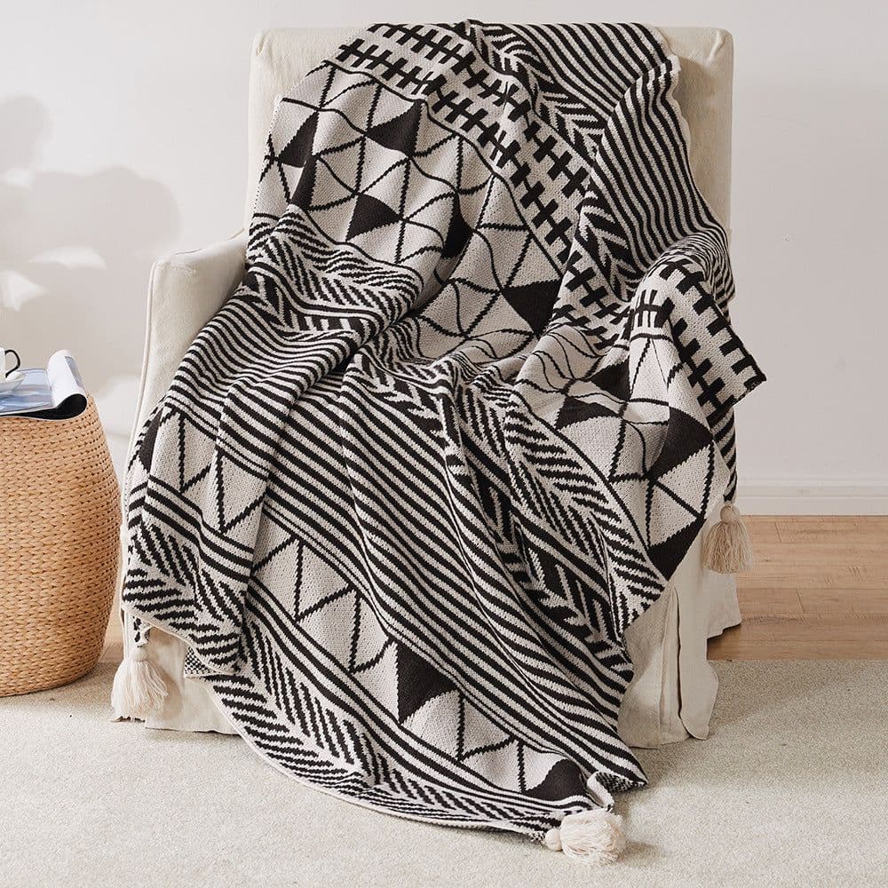 image-Meizuo Wool Blanket Bohemian Geometric 150x200cm