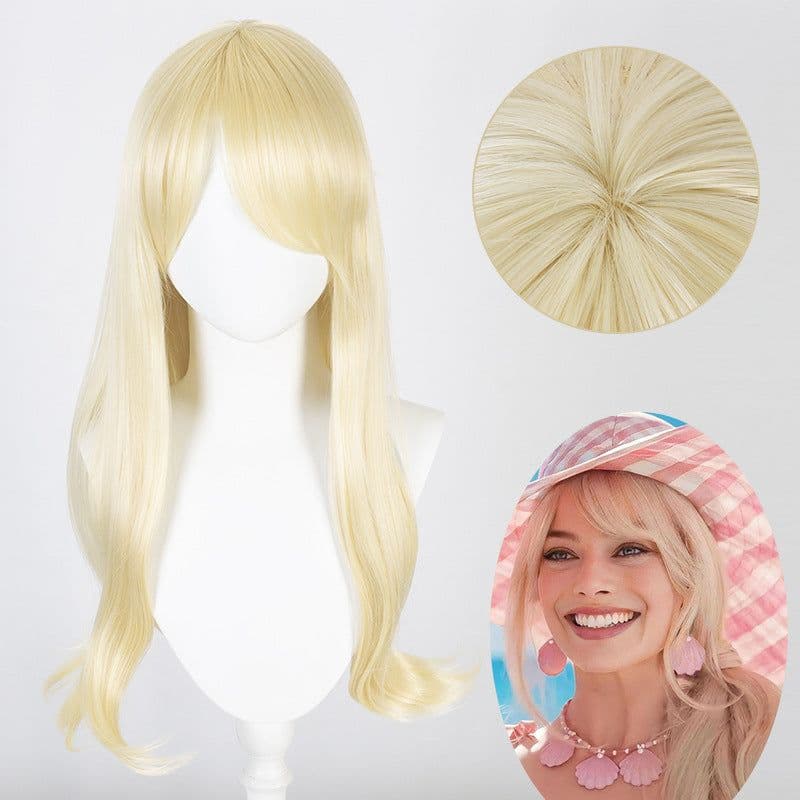 image-Barbie Princess Cosplay Wig - Golden Curly Long Hair