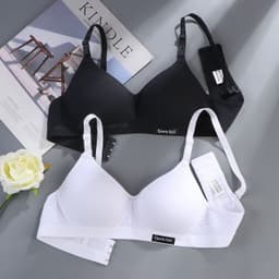 image-Meng Yaxin Korean Cotton School Bra - Green 38/85ABC No Steel