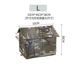 image-Meow Outdoor Rainproof Cat Kennel - Warm Oxford Cloth - Gray Camouflage - S-XL