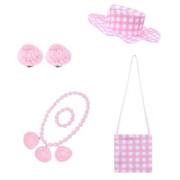 image-Barbie Character Accessories Set - Hat Bag Jewelry Bow