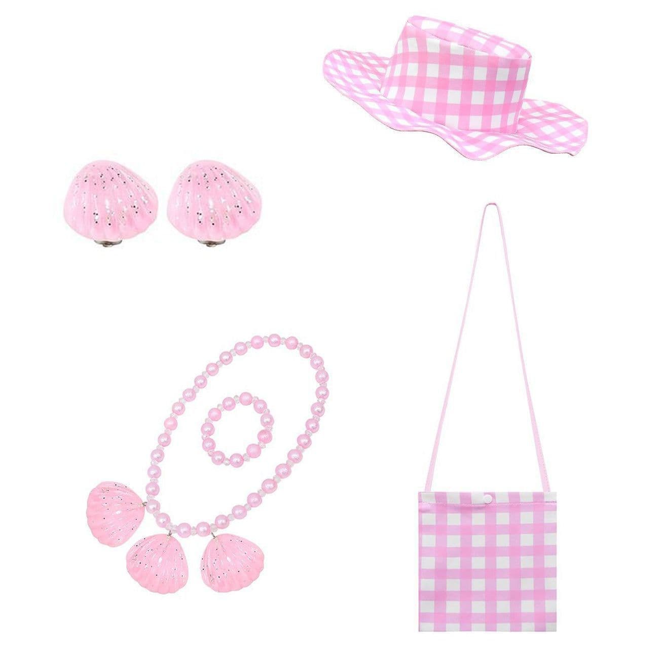image-Barbie Character Accessories Set - Hat Bag Jewelry Bow