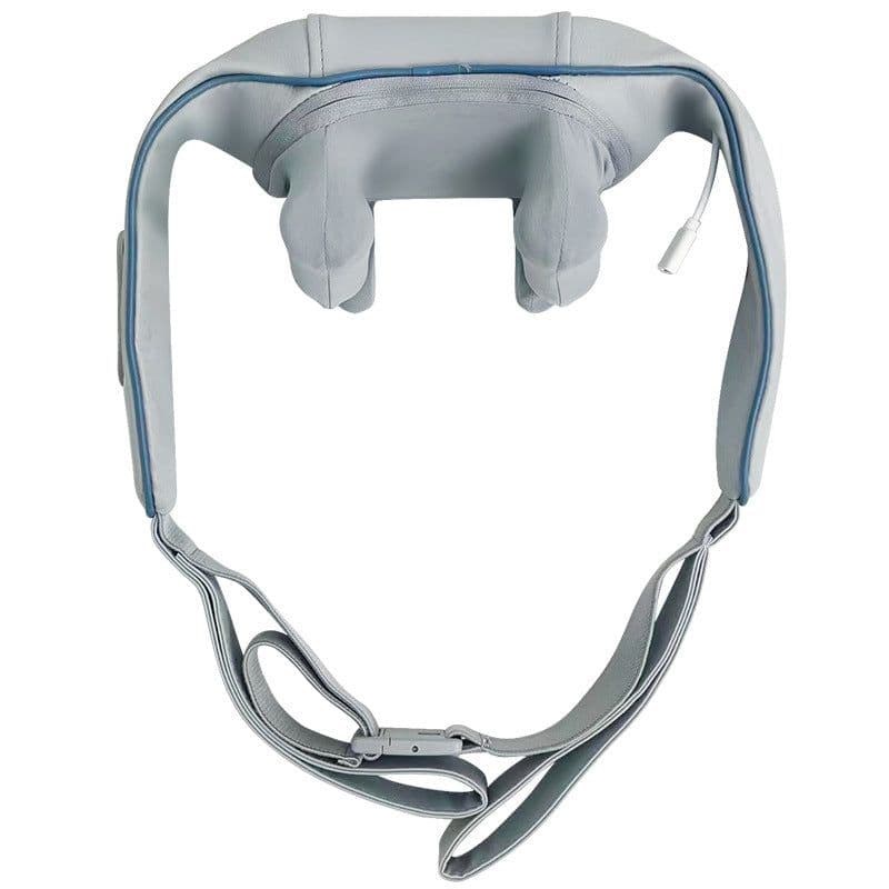image-Rechargeable Trapezius Massager - Infrared PU Hot Compress - 6 Heads - Milk White