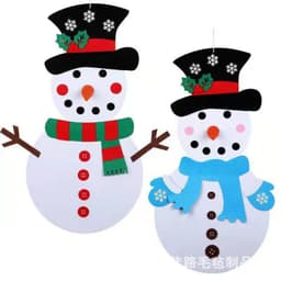 image-Felt Christmas Snowman - 110cm Wool Chemical Fiber - DIY Gift for Kids
