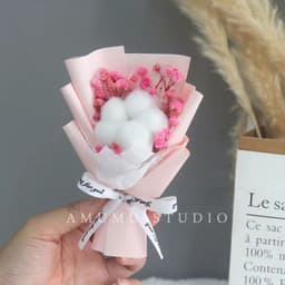 image-Mini Dried Roses Bouquet - Valentine's DIY Decorations 5"