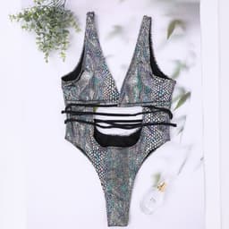 image-IPL Silver One-Piece Swimsuit - PU Leather XL