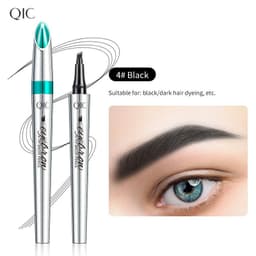 image-Cross-border QIC Japanese four-head eyebrow pencil imitation wild eyebrow waterproof non-smudge four-claw forked liquid eyebrow pencil
