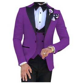 image-Cross-border Explosive Men's Suit Three-piece Suit Gun Barge Collar Wedding Suit Men's Suit One Drop Shipping Factory