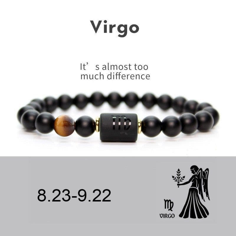 image-Constellation Bracelet - 8mm Natural Stone Agate Beads Unisex