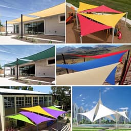 image-Factory stock outdoor triangular shade sail four-corner shade sail rectangular canopy waterproof and anti-ultraviolet cross-border