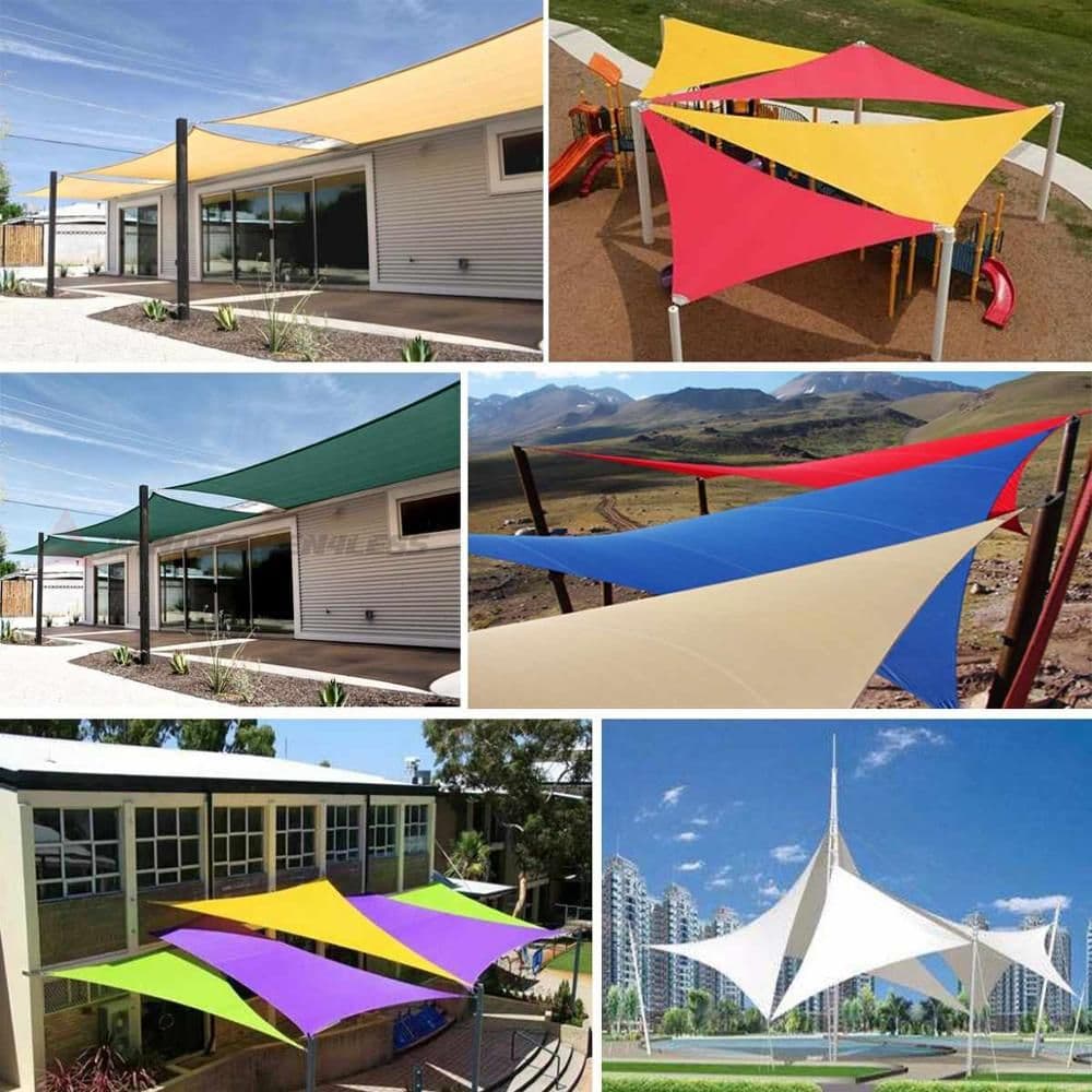 image-Factory stock outdoor triangular shade sail four-corner shade sail rectangular canopy waterproof and anti-ultraviolet cross-border