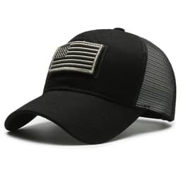 image-American Flag Baseball Cap - Blue Mesh Men's Outdoor Velcro Cap