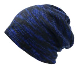 image-Knitted Beanie Hat - Colorful Grid Windproof Unisex