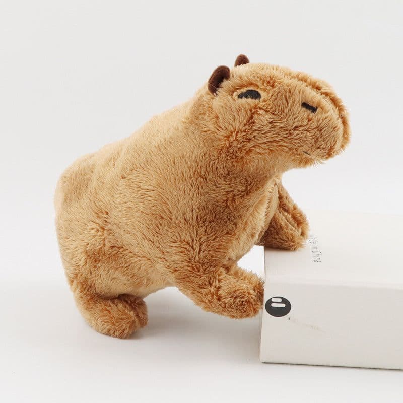 image-Capybara Plush Toy - Brown 18cm Short Plush