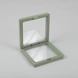 image-Jewelry Ring Storage Box - Orange Cardboard 11x11cm