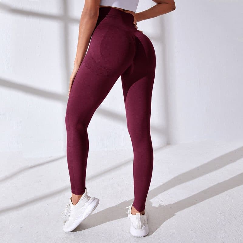 image-Women's High Waist Fitness Pants - Yoga Bright Yellow XL