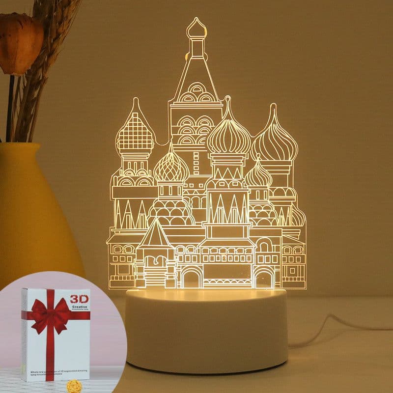 image-Christmas 3D Night Light Table Lamp, Kids' Gift, Modern, USB, 135x210mm