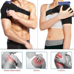 image-Cross-border sports shoulder pads adjustable left and right pressure anti-strain shoulder straps shoulder fixator ice vest shoulder pads