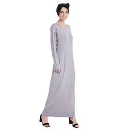 image-Women's Long Skirt A-Line Apricot High Waist XXL