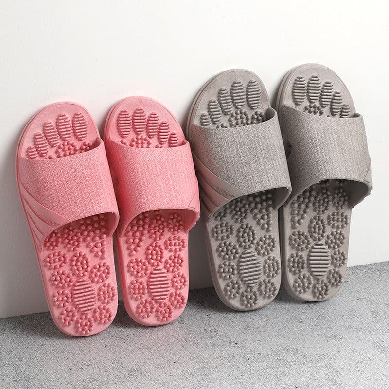 image-2021 Summer Candy Color Massage Home Slippers Bathroom Indoor Slippers Men and Women Plastic Couple Slippers