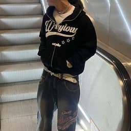 image-White Alphabet Print Sweatshirt XXL Streetwear